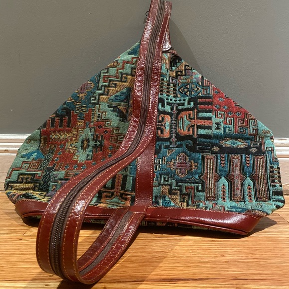 Textile Patterned Convertible Bag/Backpack - Picture 2 of 5